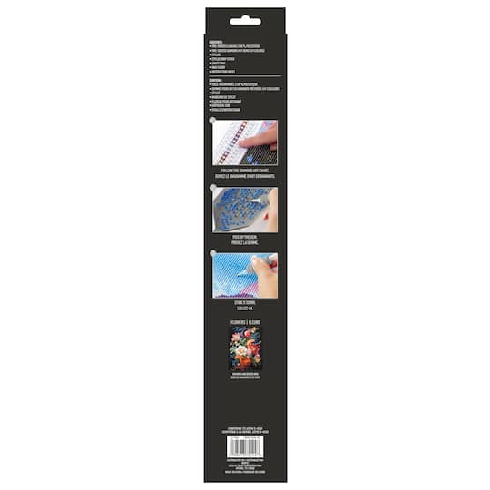 16" x 20" Dark Flowers Diamond Art Kit by Make Market®